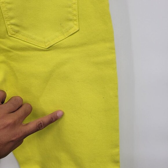 BLDWN Vintage Straight Leg Jeans High-Rise Slim Fit Ankle Denim 27 Women Yellow - Picture 7 of 16